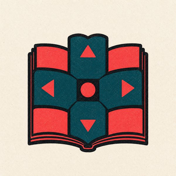 Xilarevoku emblem: an open book forming a directional pad